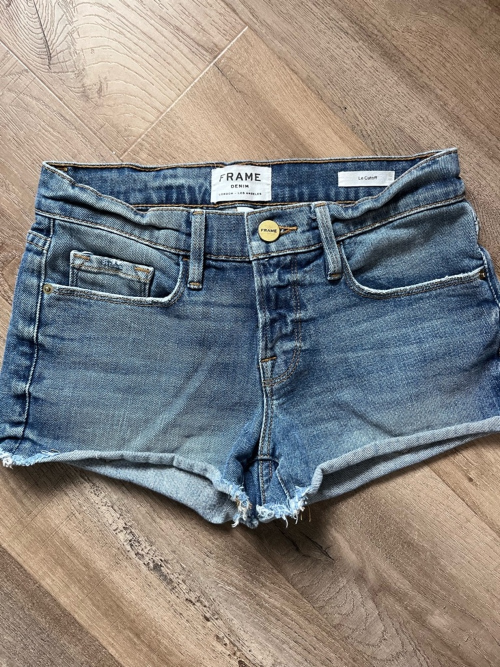 Frame Denim Blue Jean Cutoff Shorts